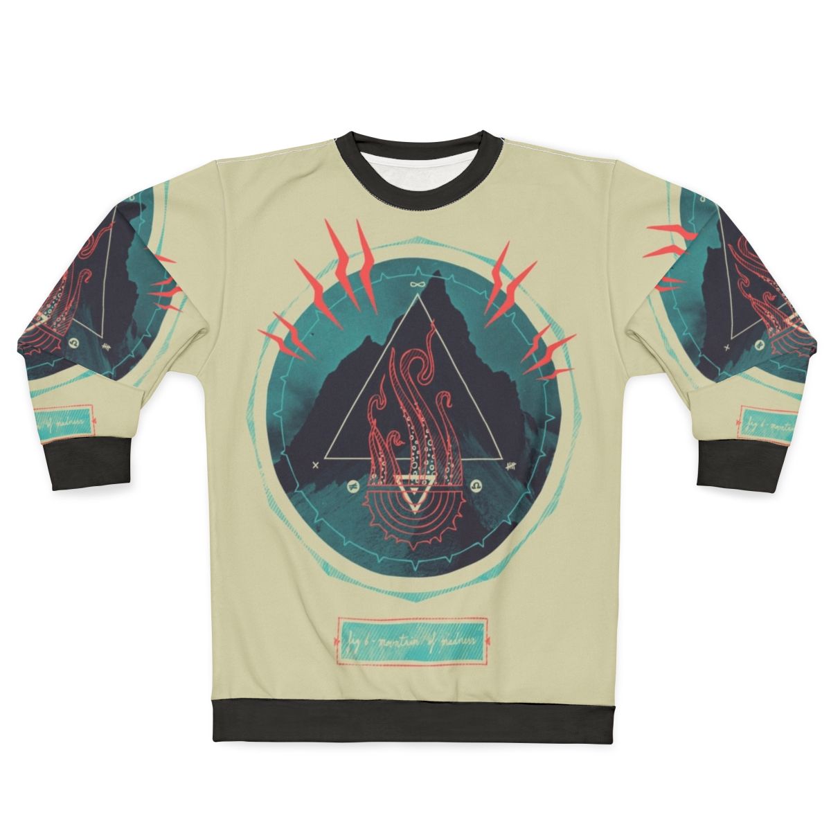 Lovecraft-inspired 'Mountain of Madness' abstract sweatshirt