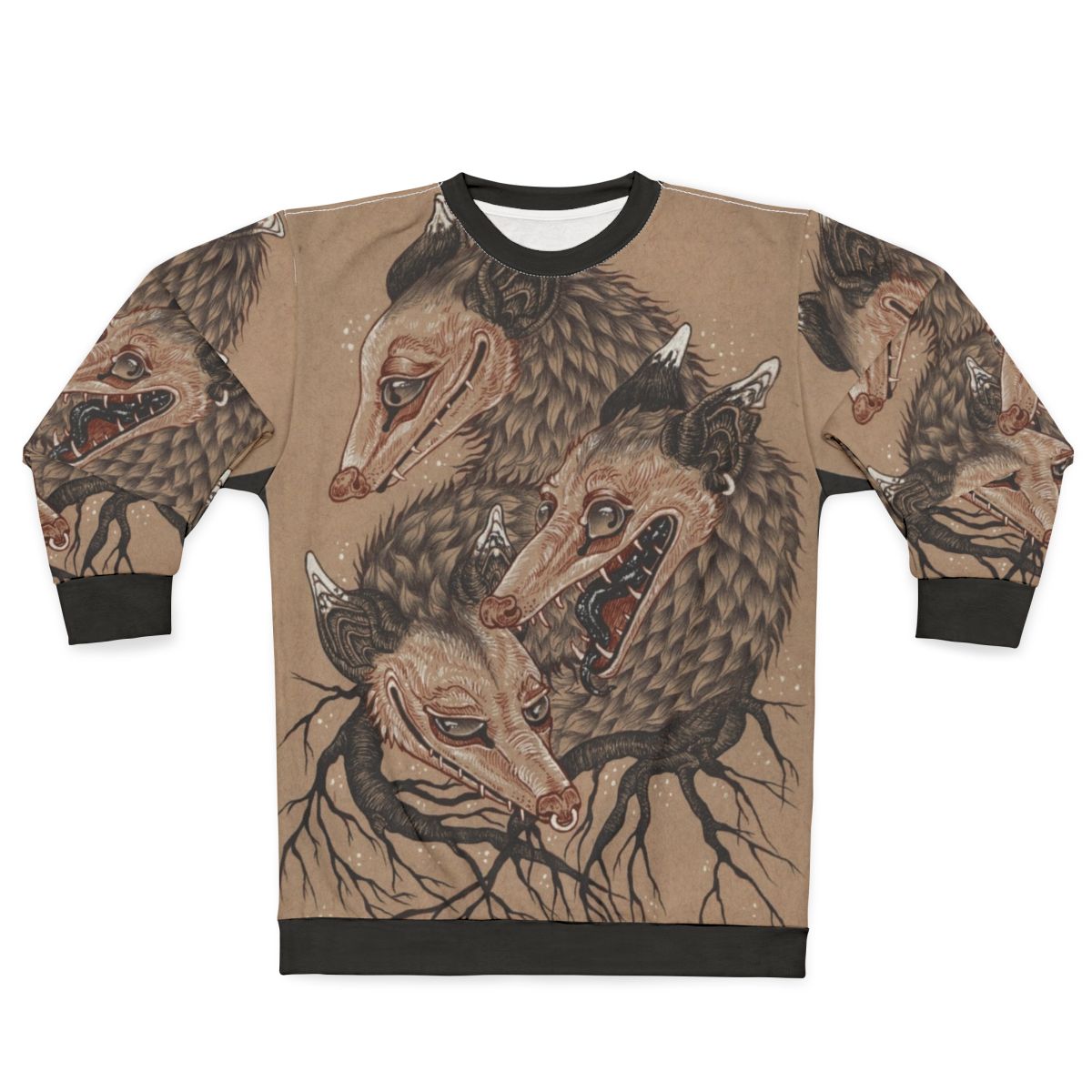 Whimsical possum/opossum fantasy art sweatshirt