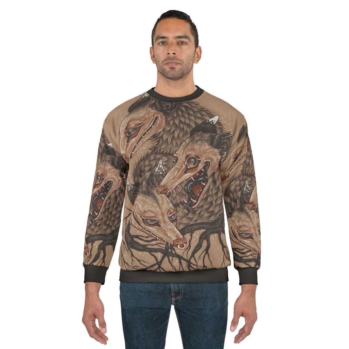 Whimsical possum/opossum fantasy art sweatshirt