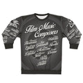 Movie Music Composers Sweatshirt featuring iconic film score composers