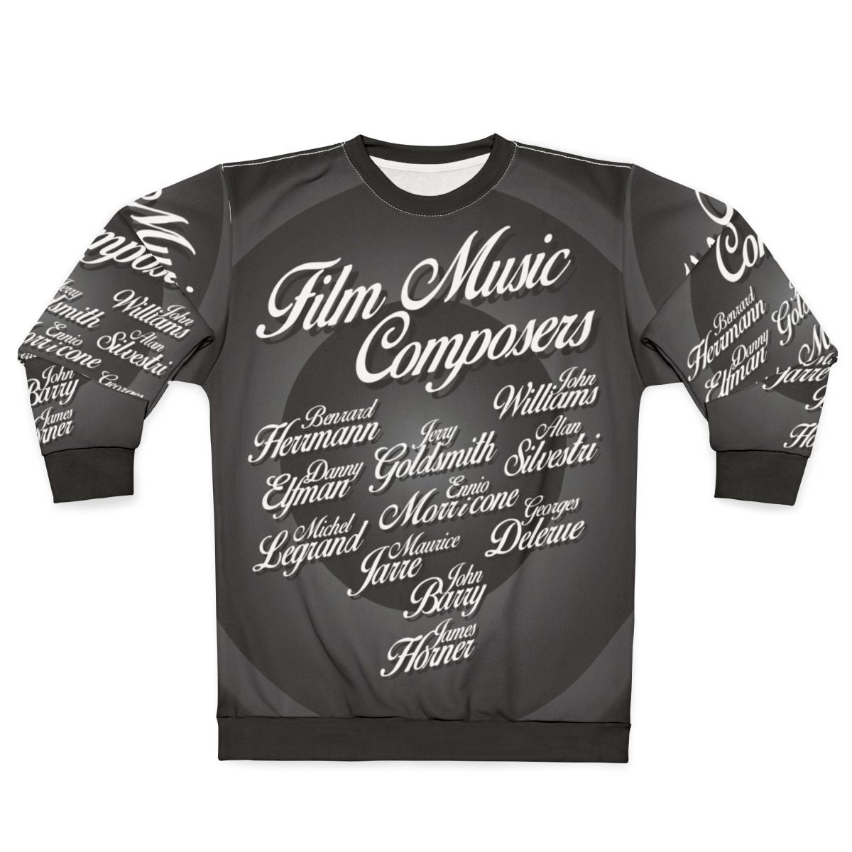 Movie Music Composers Sweatshirt featuring iconic film score composers