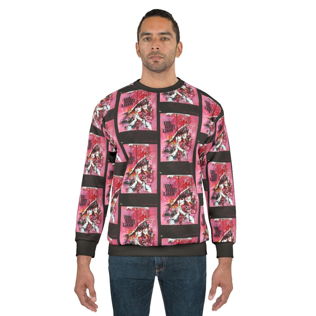 Vintage "My Fair Lady" movie poster printed on a cozy sweatshirt