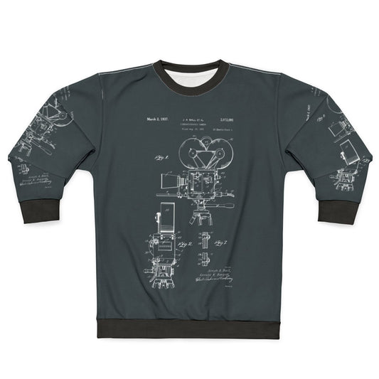 Vintage Moviemaker Film Camera Patent Drawings Sweatshirt