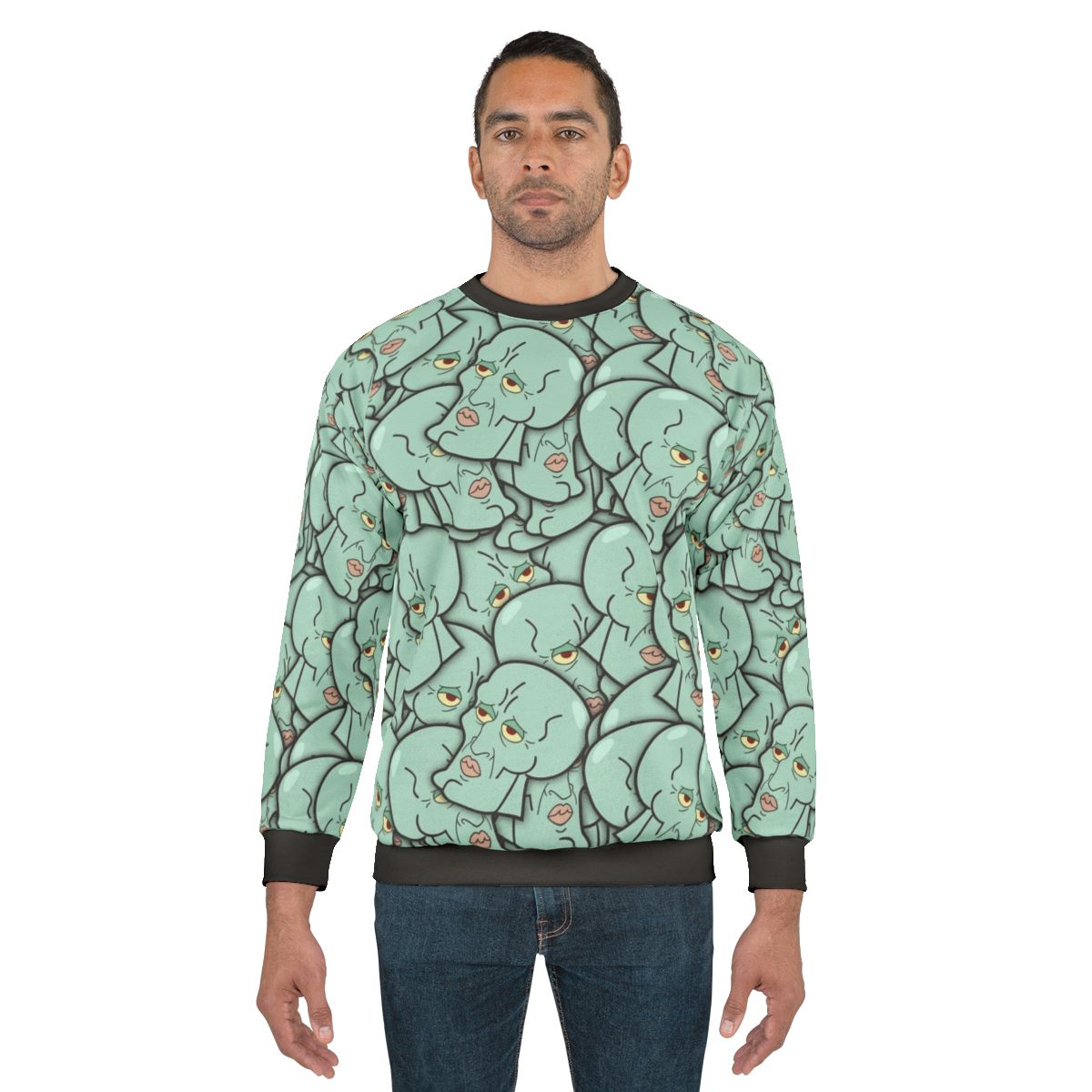 Handsome man Spongebob Squarepants sweatshirt
