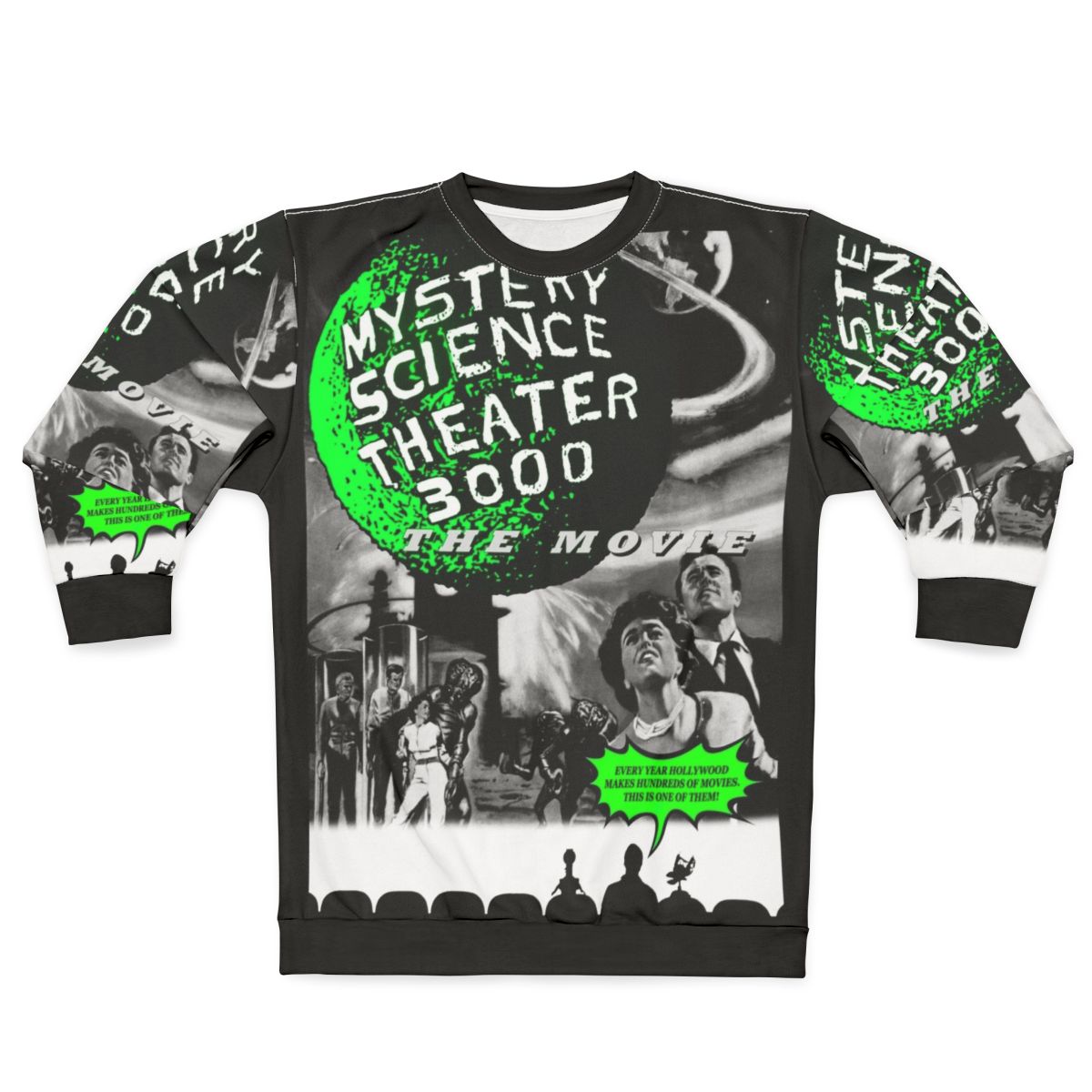 Mst3k The Movie Black and White Poster Sweatshirt