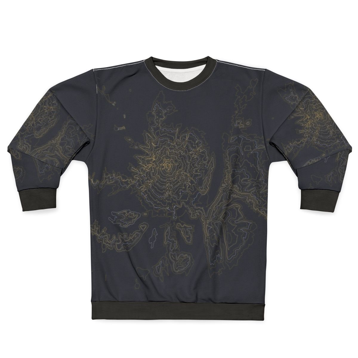 Mt Hood Oregon Topographic Contour Map Sweatshirt