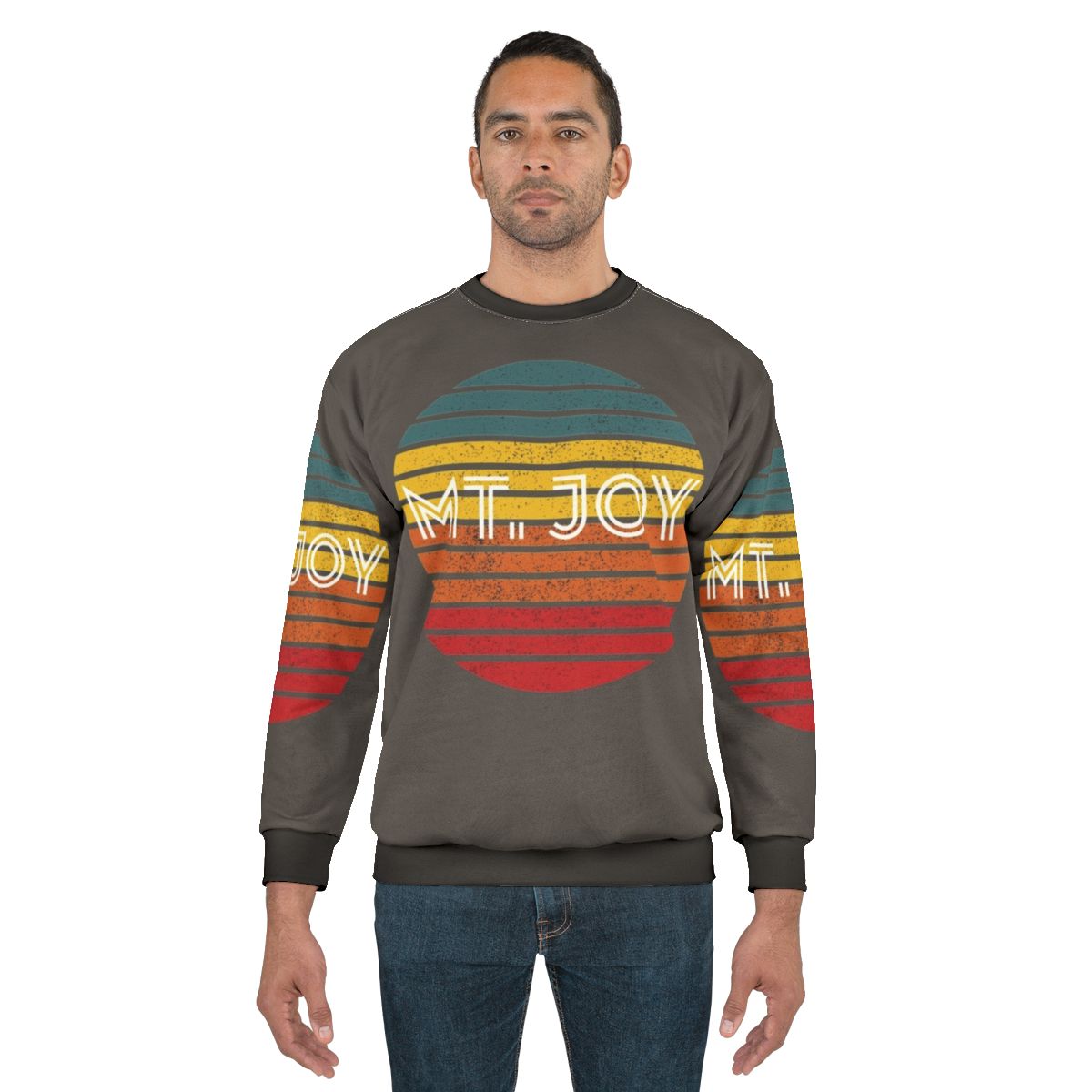 Retro vintage Mt Joy indie alternative music sweatshirt with nature landscape design