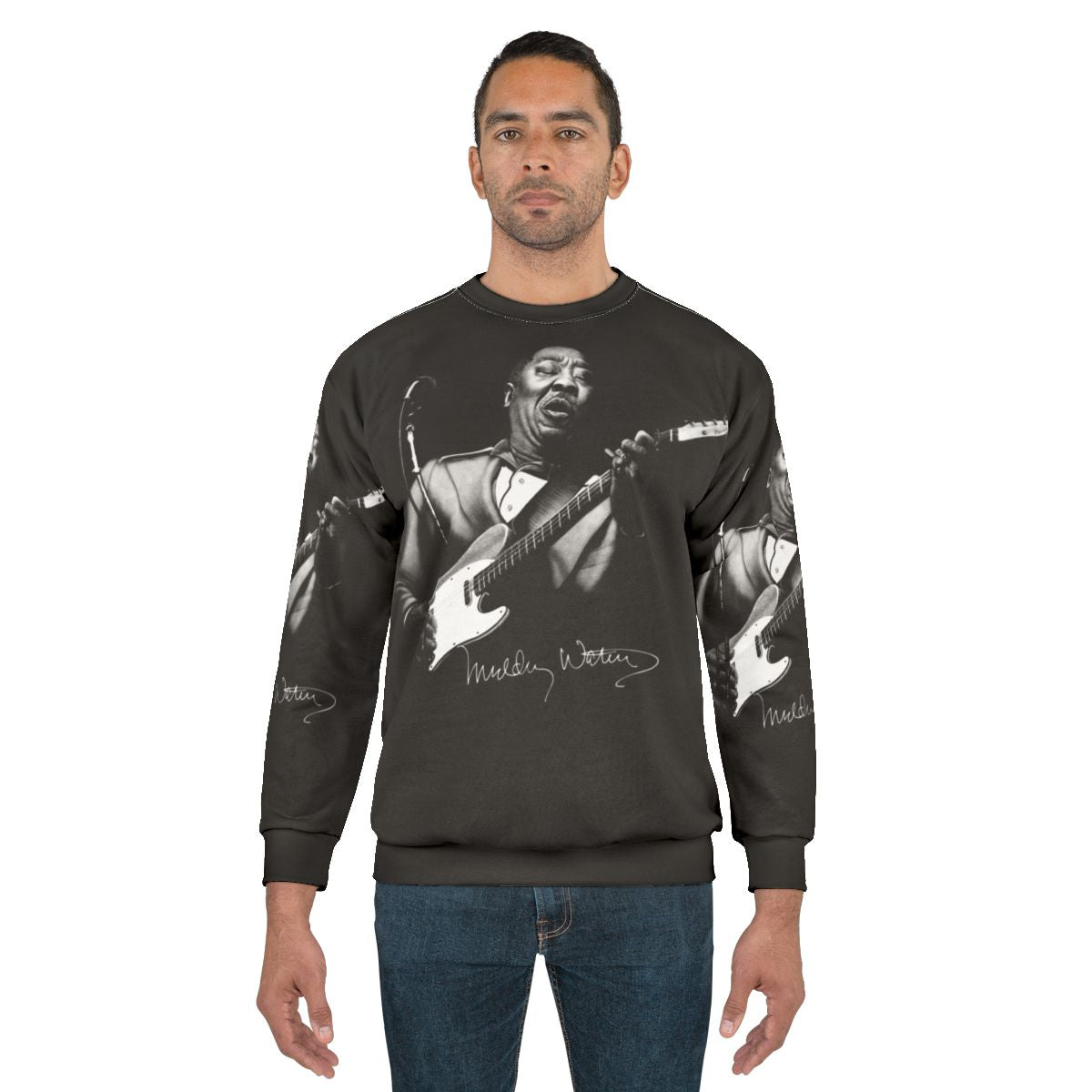 Muddy Waters Blues Musician Sketch Sweatshirt