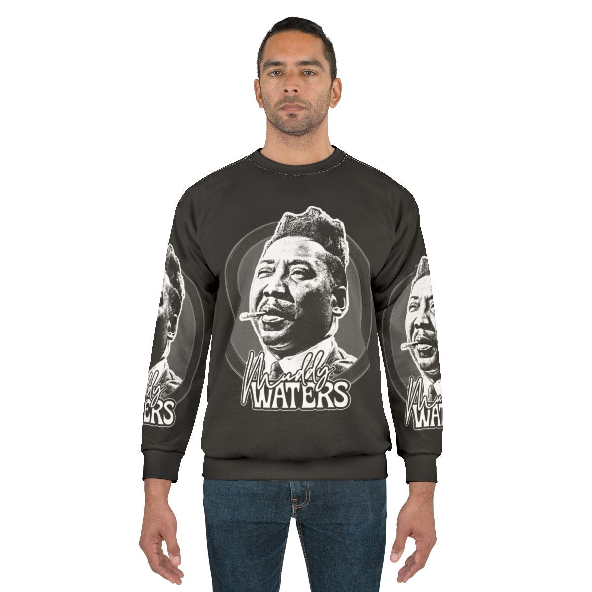 Retro Muddy Waters Blues Inspired Graphic Sweatshirt