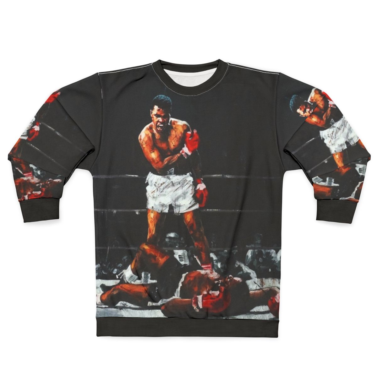 Muhammad Ali Knocking Out Sonny Liston - Sports Icon Sweatshirt