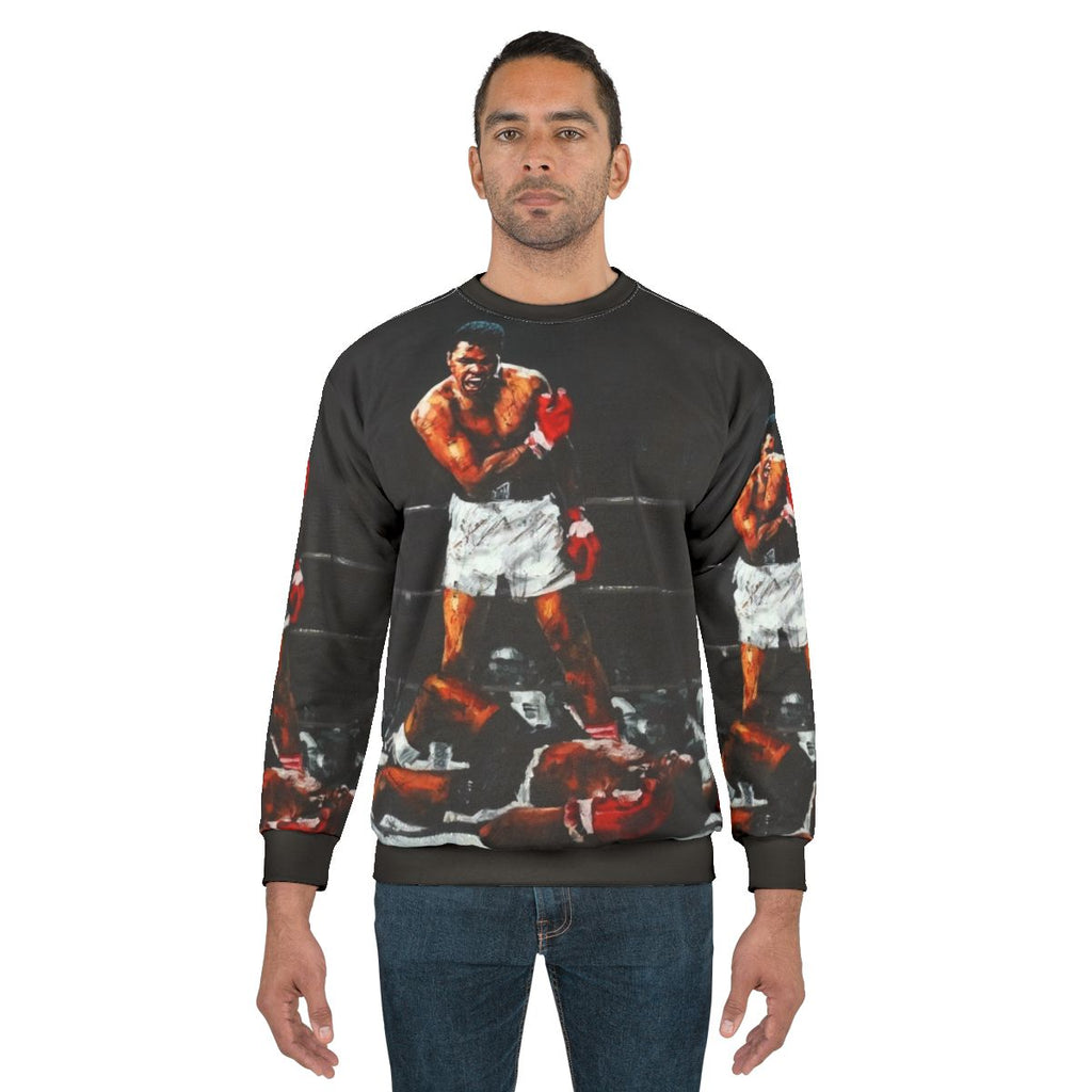 Muhammad Ali Knocking Out Sonny Liston - Sports Icon Sweatshirt