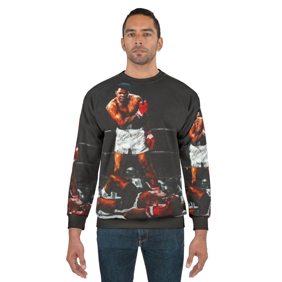 Muhammad Ali Knocking Out Sonny Liston - Sports Icon Sweatshirt