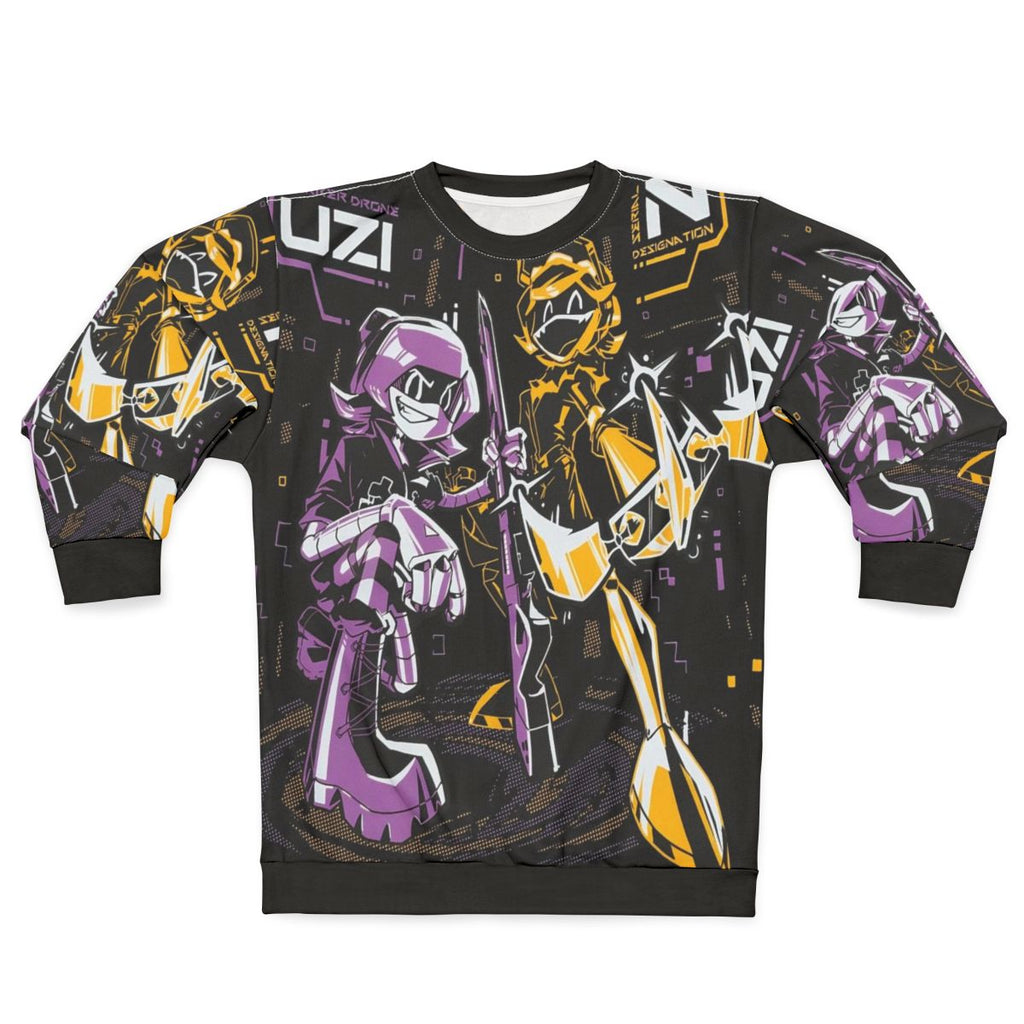 Murder Drones Sweatshirt 2 with Robot and Doll Design
