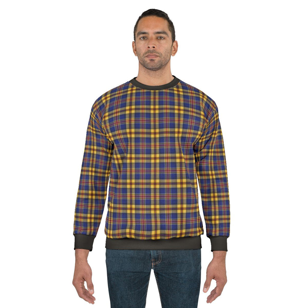 Murtagh Tartan Blue and Gold Irish Plaid Sweatshirt