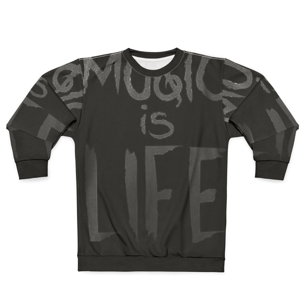 Music and Life Sweatshirt featuring a stylish design for music lovers