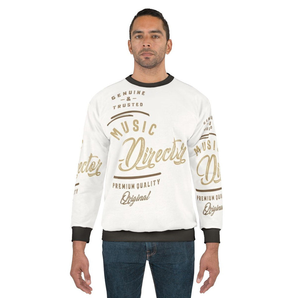 Music Director Sweatshirt with an image of a conductor waving a baton