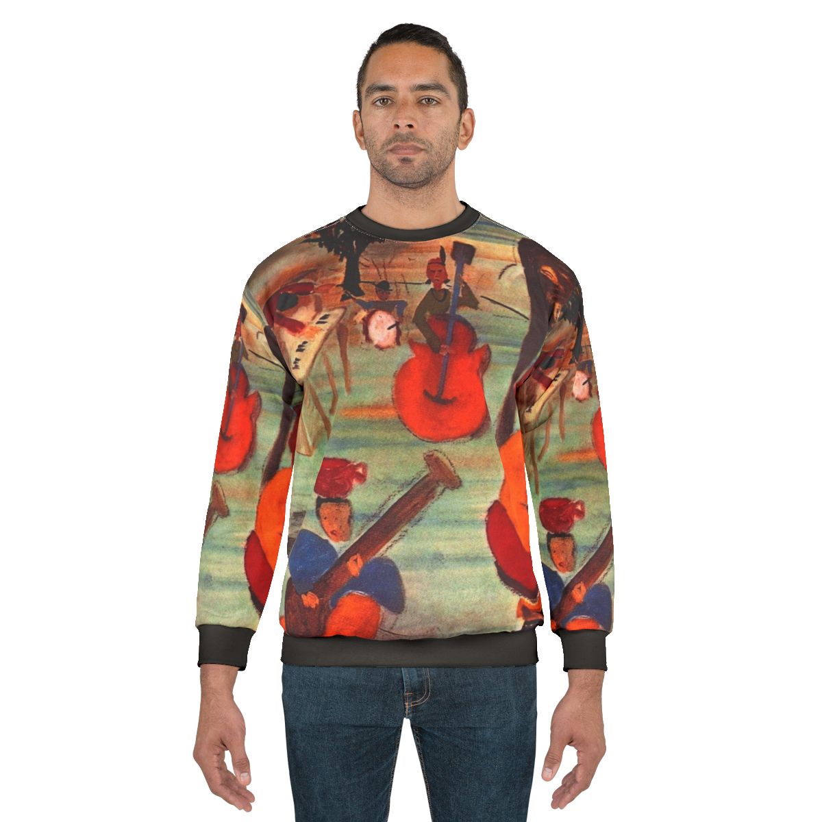 Classic rock 'Music From Big Pink' album cover sweatshirt