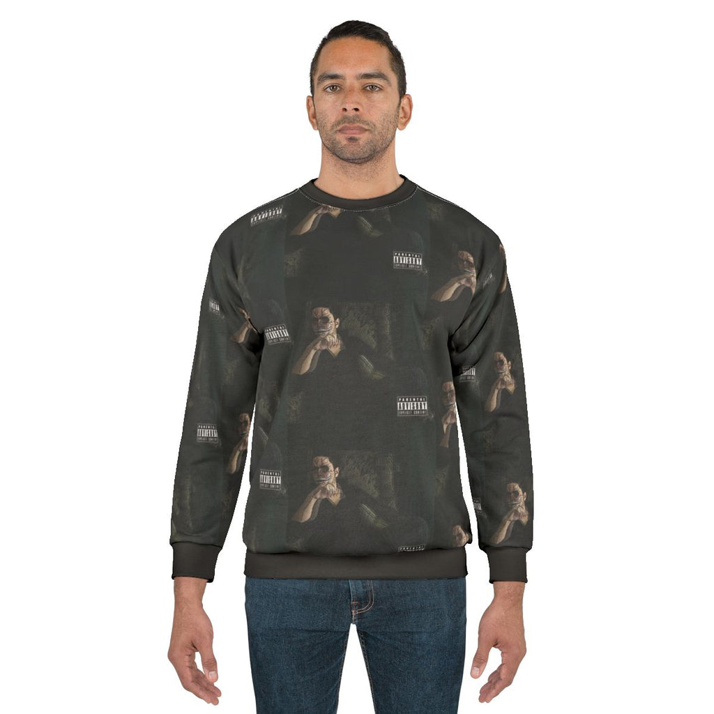 Psychedelic Glitch Music Album Cover Sweatshirt