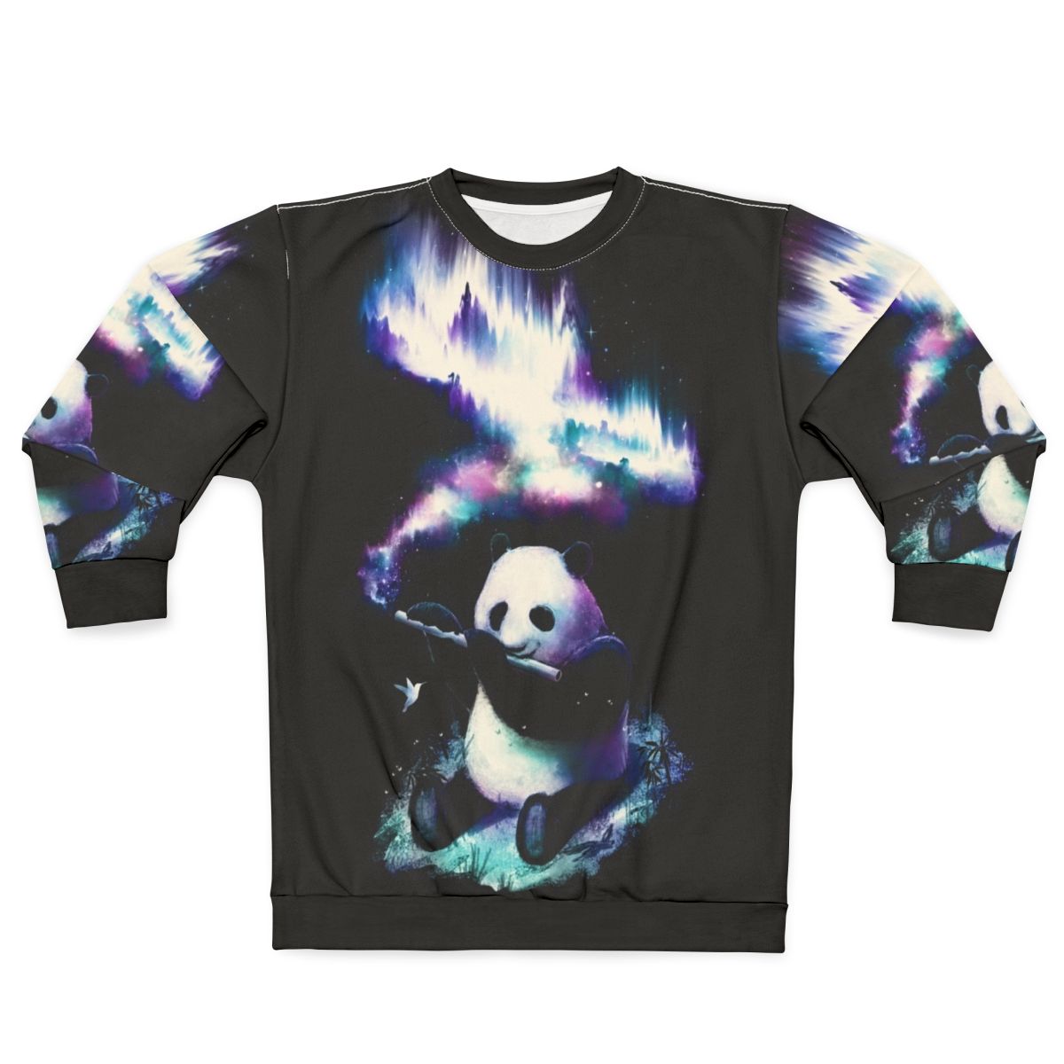 Music Universe Sweatshirt with Galaxy and Nature Design