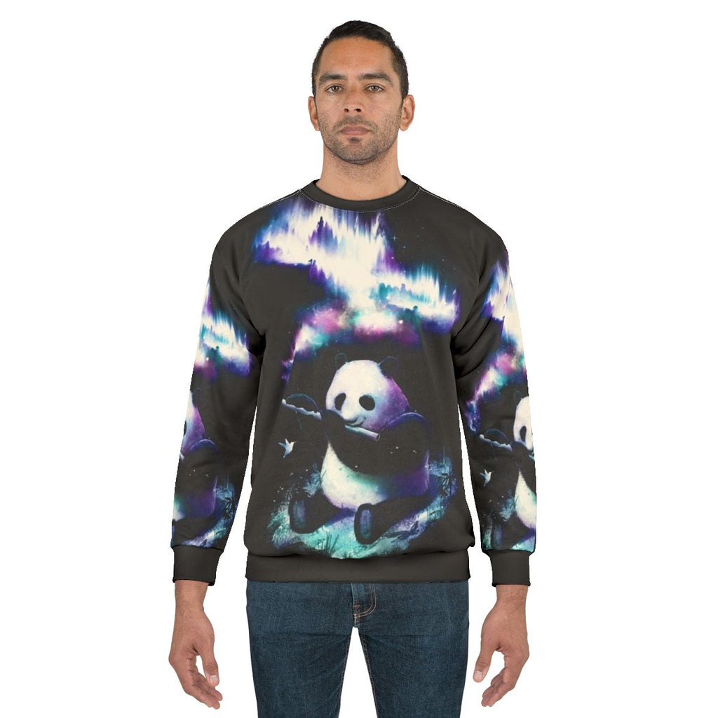 Music Universe Sweatshirt with Galaxy and Nature Design