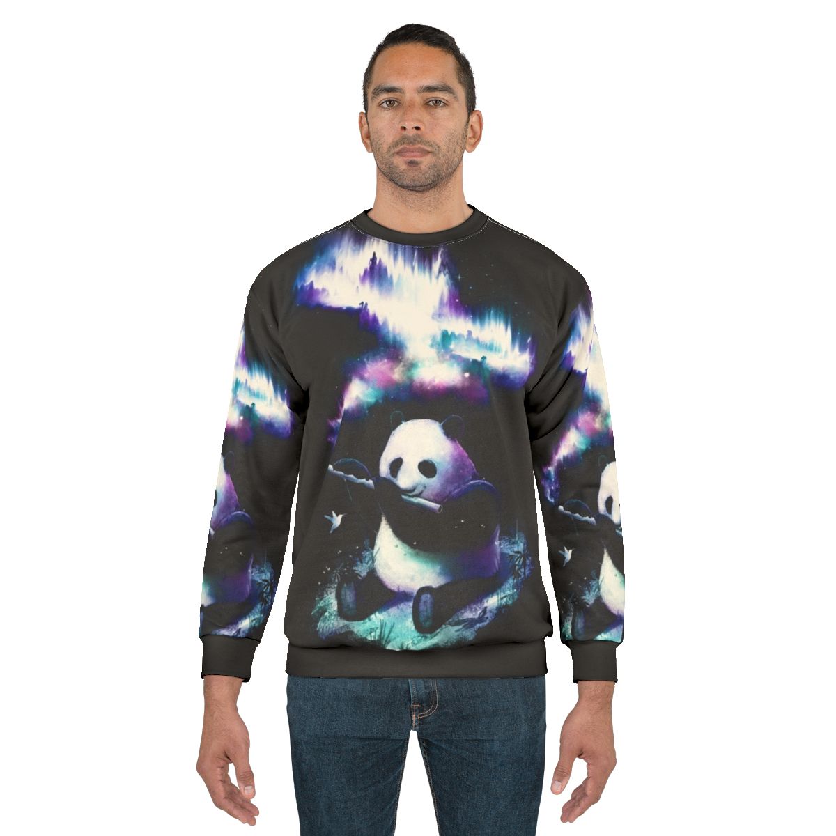 Music Universe Sweatshirt with Galaxy and Nature Design