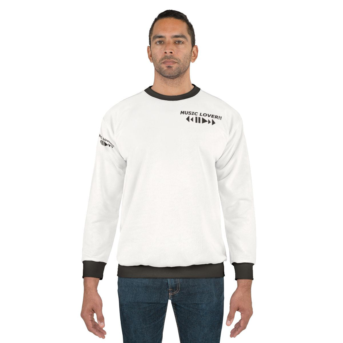 Music Lover Sweatshirt with Musical Instruments and Notes