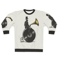 Vintage Music Lover's Sweatshirt with Retro Graphic Art