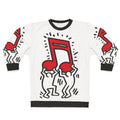 Haring pop art music note designer sweatshirt