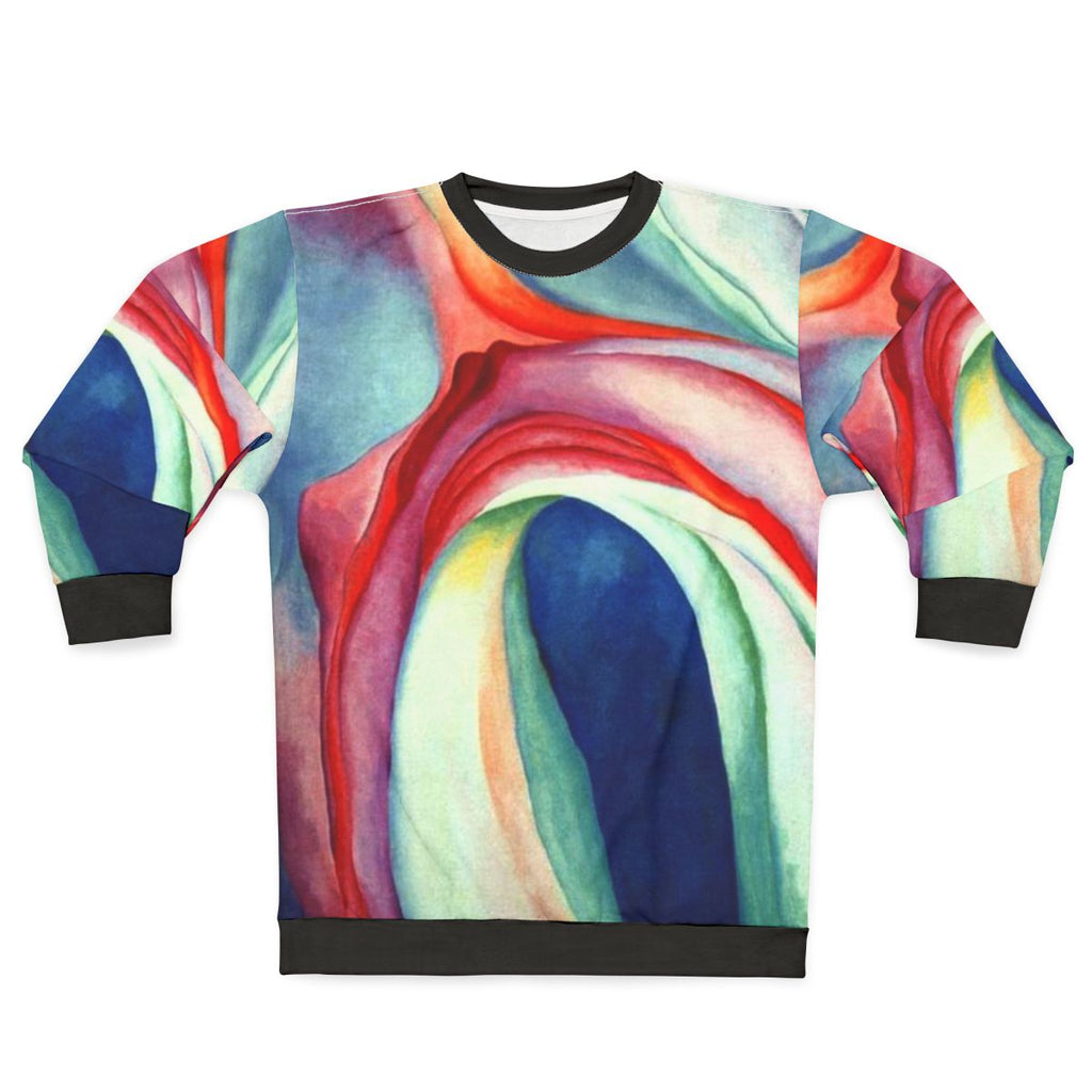 Georgia O'Keeffe inspired abstract art sweatshirt