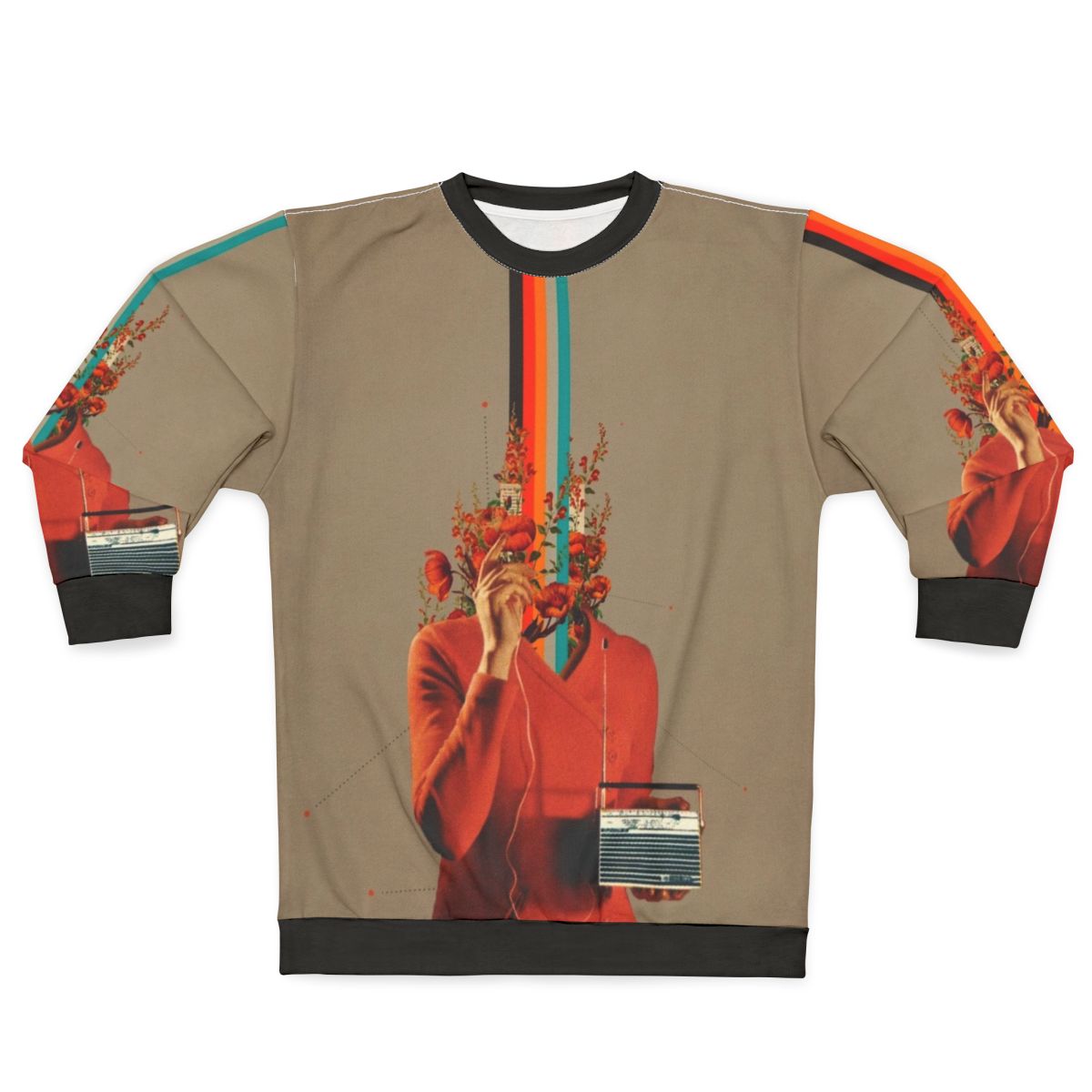 Musicolor vintage collage art sweatshirt
