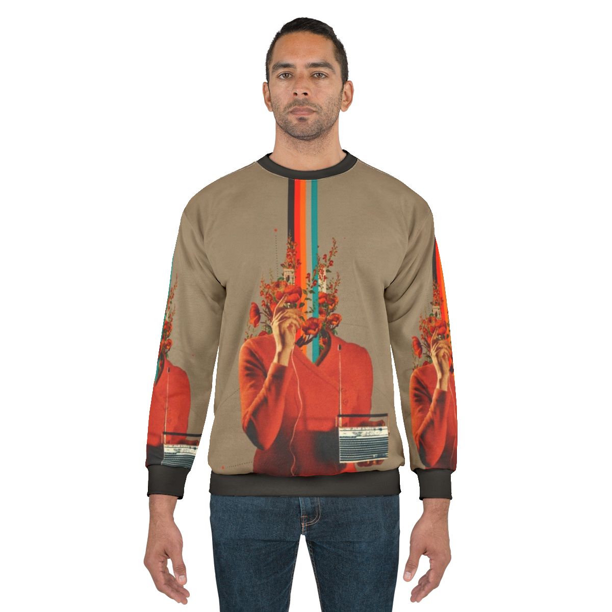 Musicolor vintage collage art sweatshirt