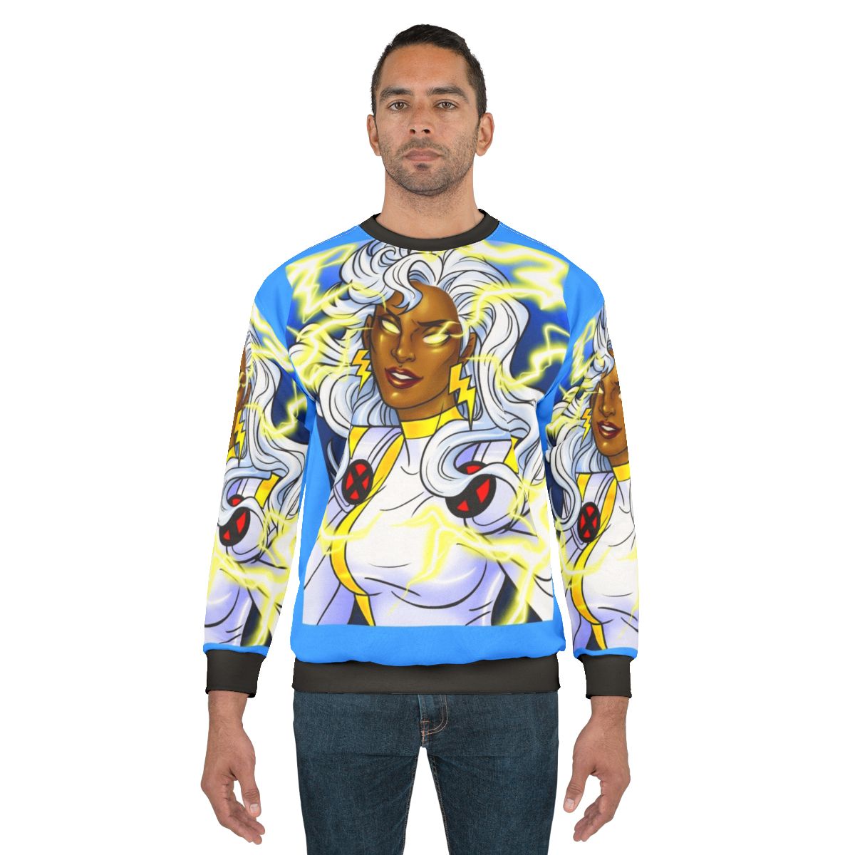 Mutant Detected Thunderstorm Sweatshirt with comic book-inspired design