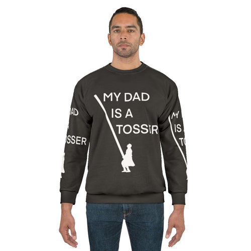 Caber Toss Sweatshirt featuring athletic dad design
