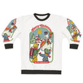 Retro flamethrower sweatshirt with a humorous, nostalgic design