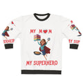 Superhero mom sweatshirt with text "My Mom My Superhero"