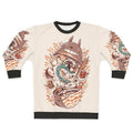 Matryoshka-inspired anime sweatshirt with nature and fantasy elements