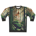 Retro mountain bike art sweatshirt for cycling enthusiasts