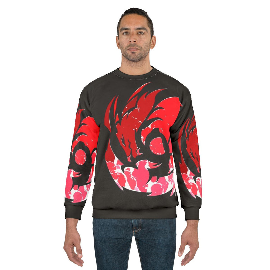 Mystic fire dragon sweatshirt with detailed dragon graphic