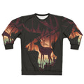 Mystical deer sweatshirt with nature-inspired design