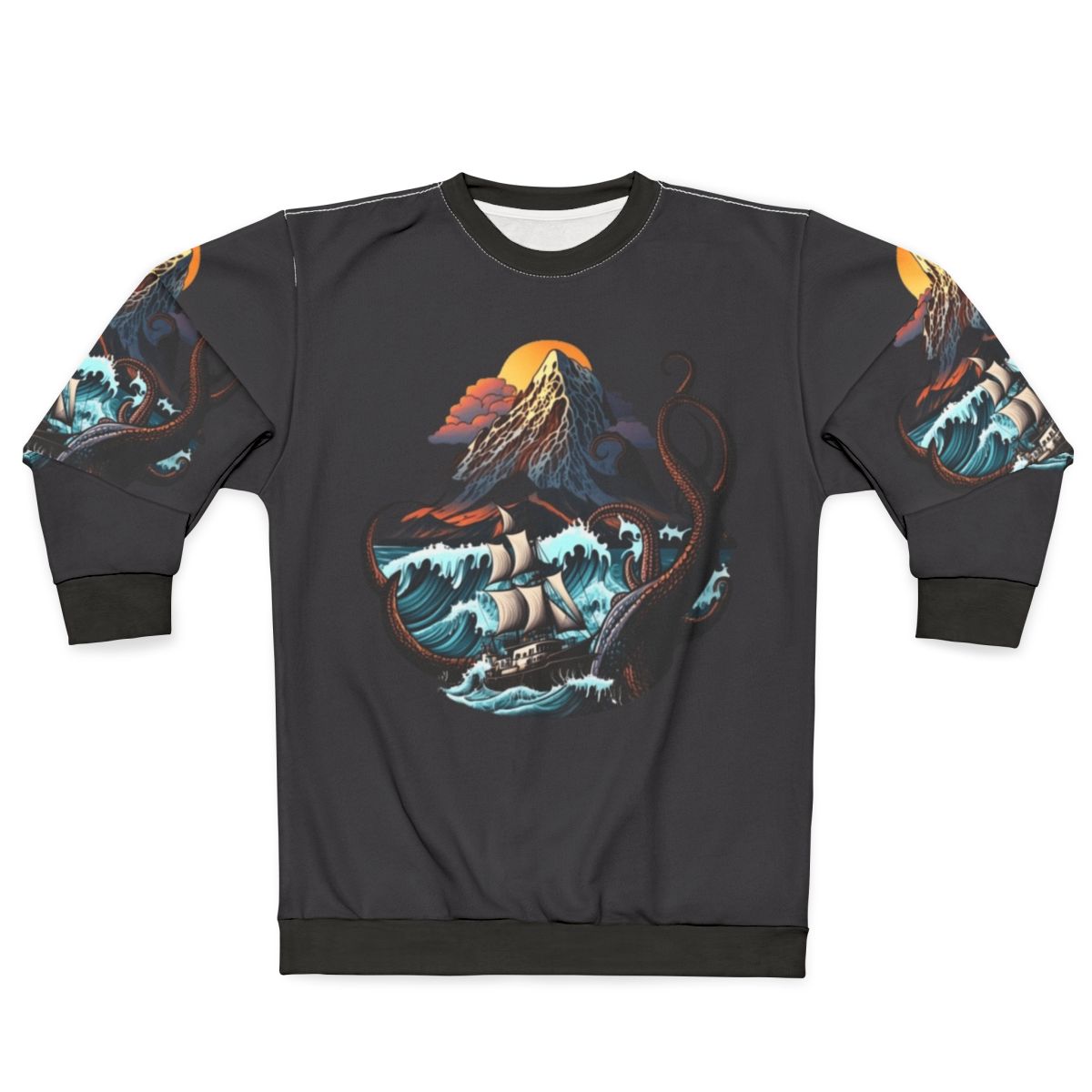 Mythical sea creatures sweatshirt with whimsical fantasy design
