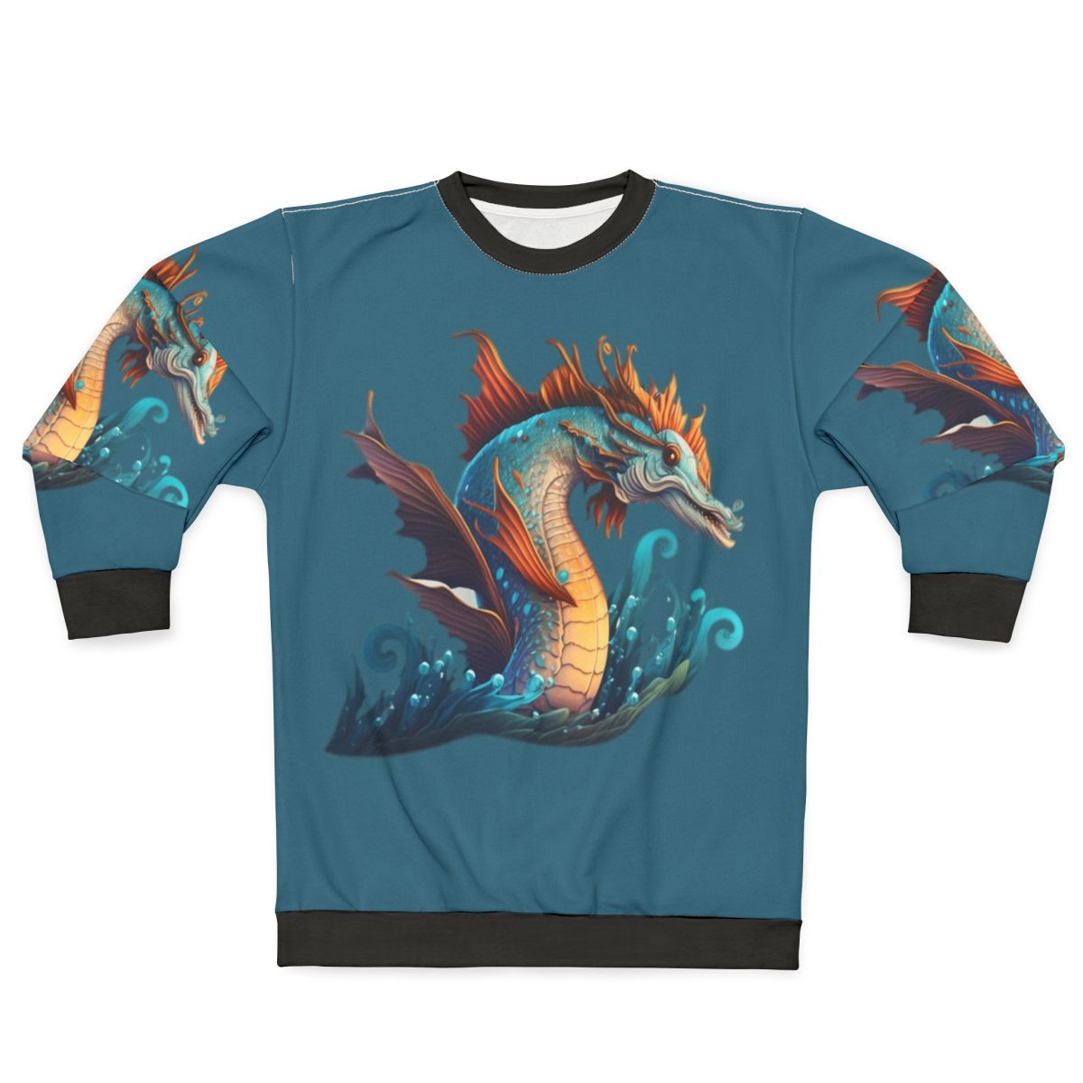 Mythical sea creature sweatshirt with fantasy animals and legendary beasts