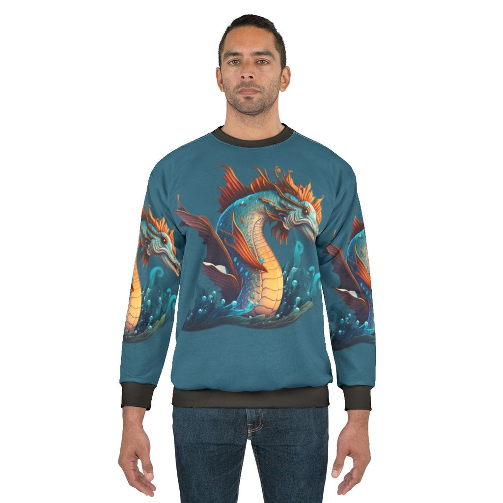 Mythical sea creature sweatshirt with fantasy animals and legendary beasts