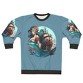 Mythical sea creatures sweatshirt featuring whimsical fantasy ocean beasts