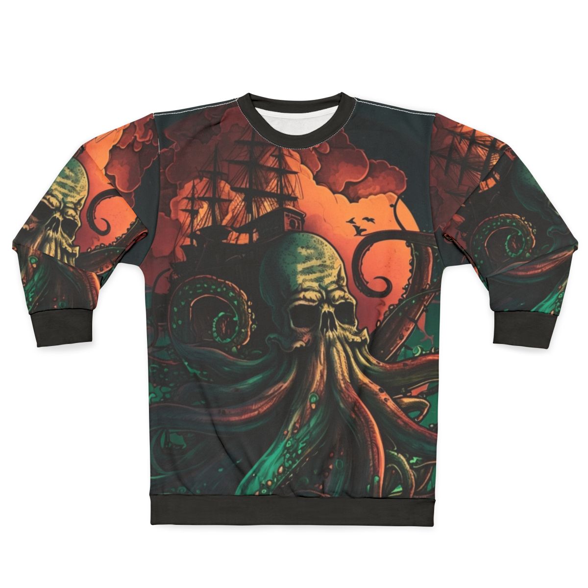 Mythical sea creatures sweatshirt featuring enchanted ocean life