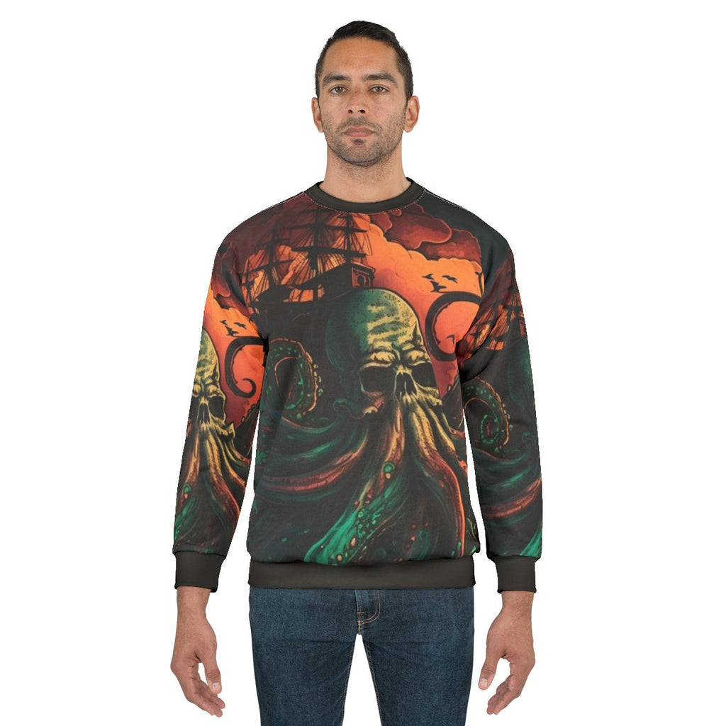 Mythical sea creatures sweatshirt featuring enchanted ocean life