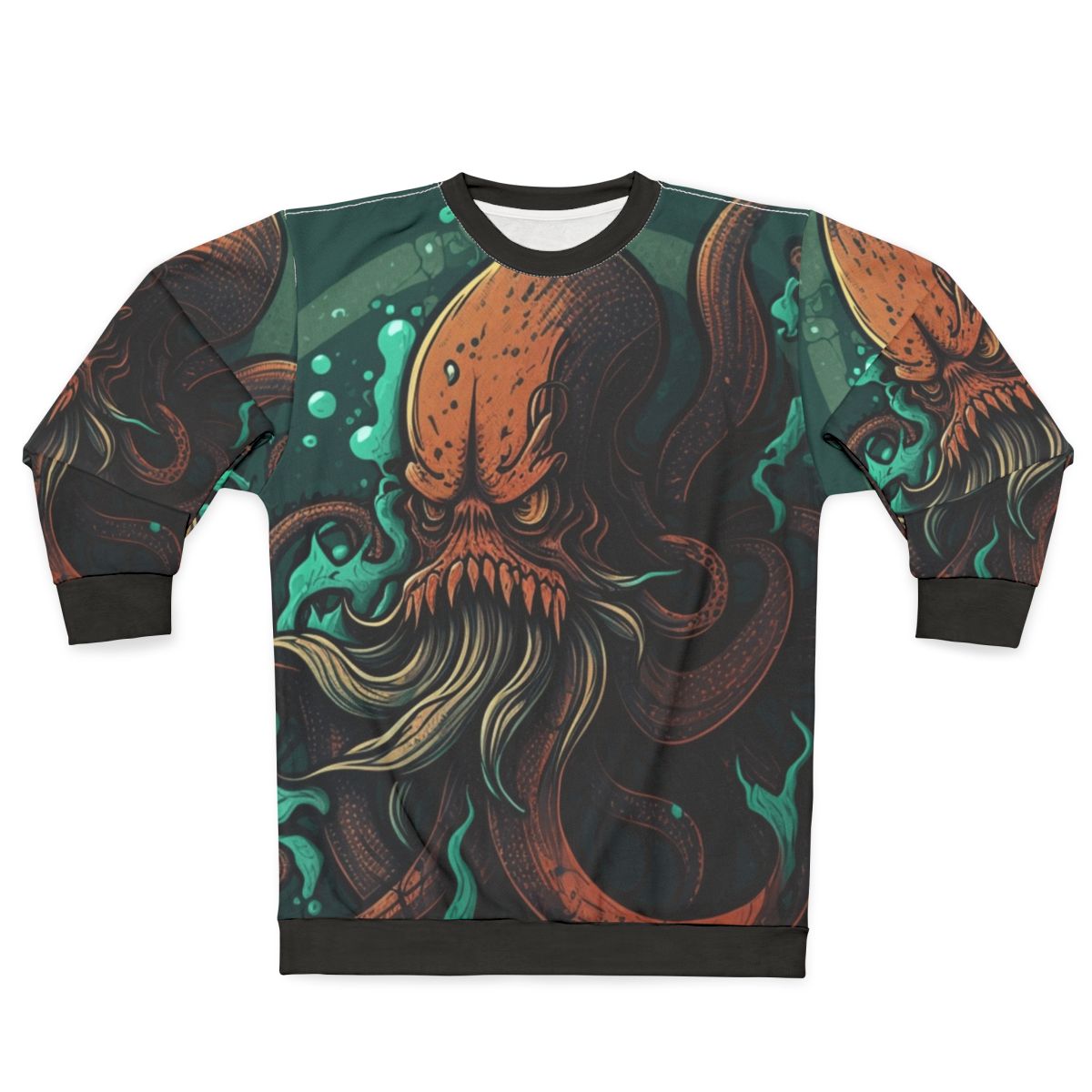 Sweatshirt featuring mythical sea creatures and legendary aquatic beasts