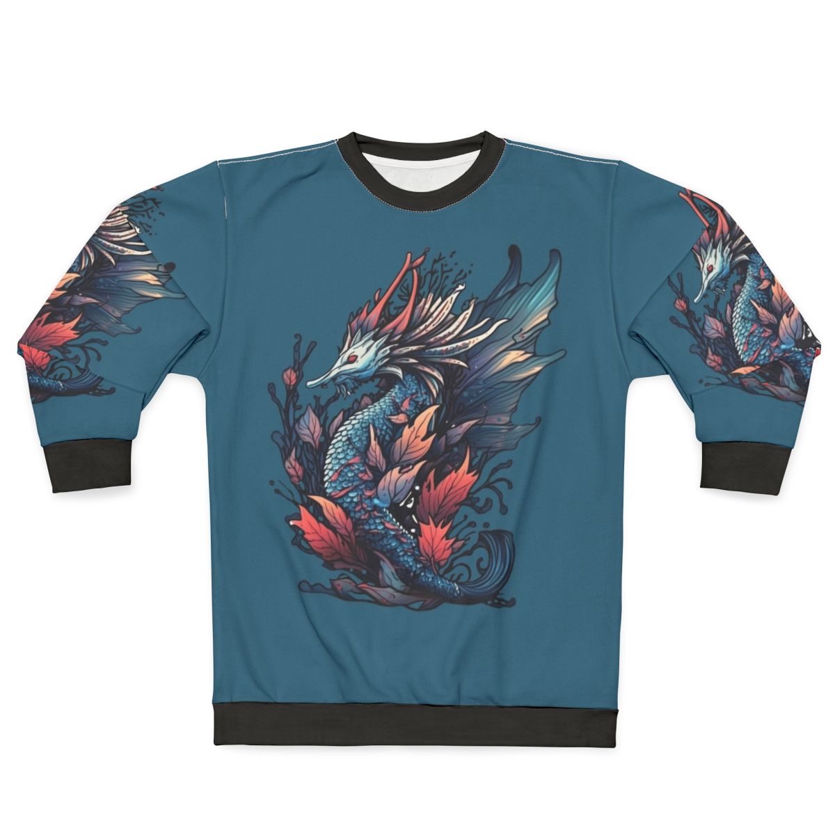 Mythical sea creatures sweatshirt featuring enchanted fantasy beasts