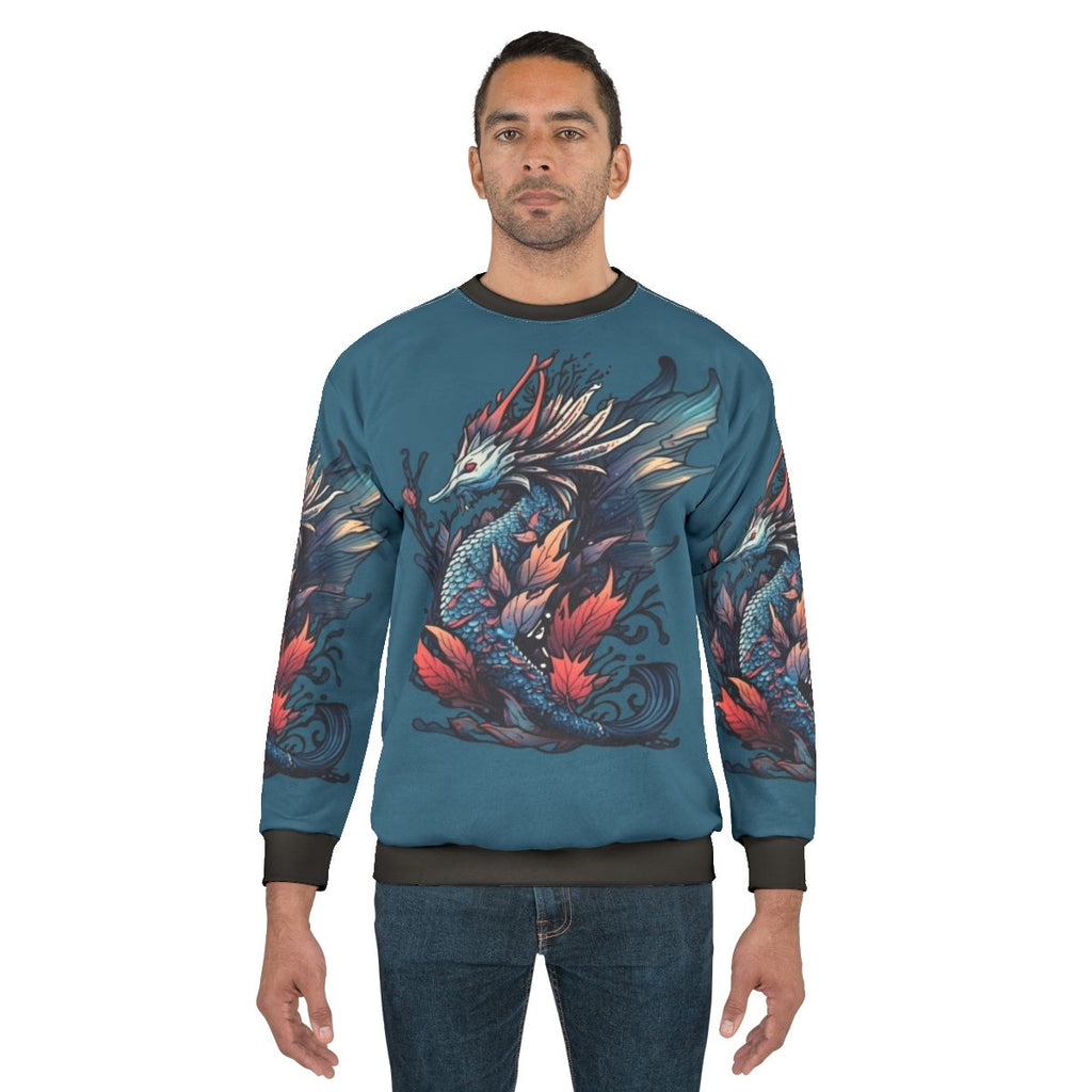 Mythical sea creatures sweatshirt featuring enchanted fantasy beasts