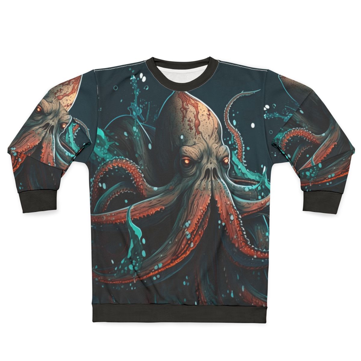 Mythical sea creatures sweatshirt with fantasy ocean life design