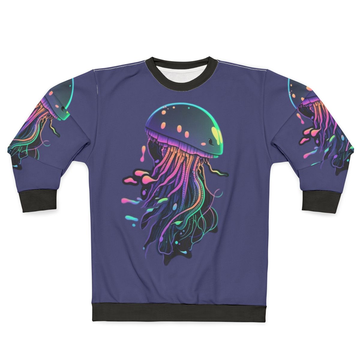 Mythical sea creatures sweatshirt with fantasy beasts and enchanted animals